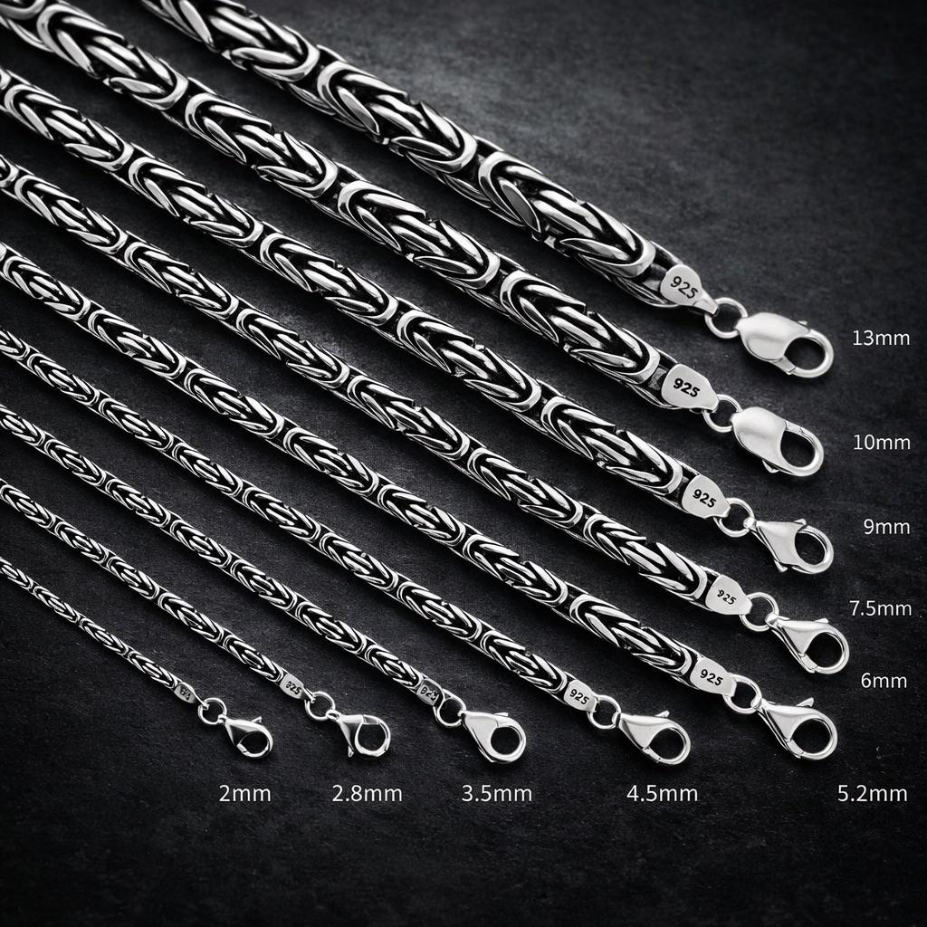 Erkek Gümüş Bileklik-2,8mm 925 Ayar Yuvarlak Kral Model Erkek Gümüş Bileklik