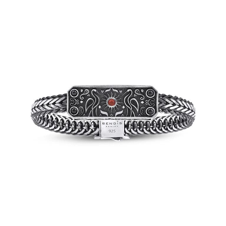 Mardin Güneşi Sonsuzluk İşareti Figürlü Cihan Albora Bileklik 925 Ayar Gümüş